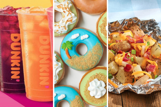 New summer menu items from Dunkin, Krispy Kreme and OCharleys