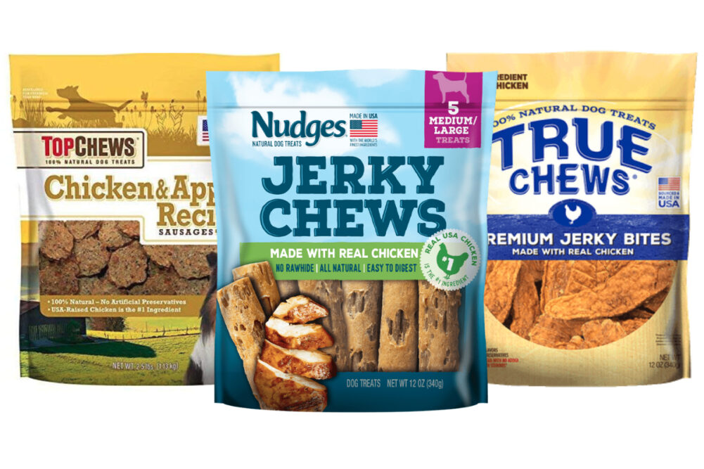 Tyson Nudges, Top Chews and True Chews pet treats