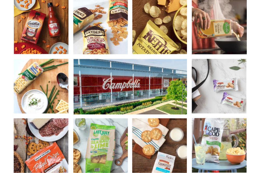 Campbell Soup products and headquarters grid