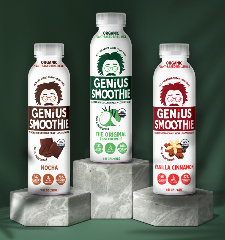 Genius Juice coconut smoothies