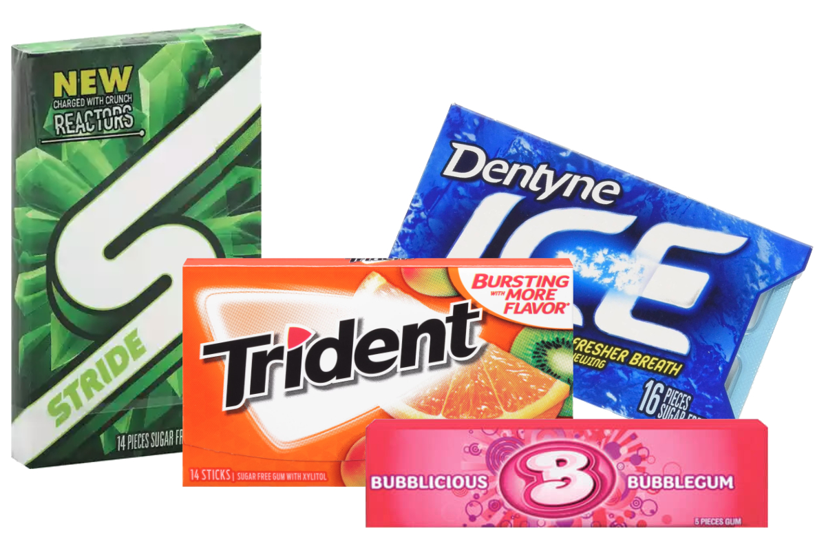Chewing on sale gum brands