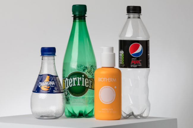 Recyclable bottles from Nestle SA, PepsicCo, Inc., Suntory Beverage & Food Europe and L’Oreal and working with Carbios