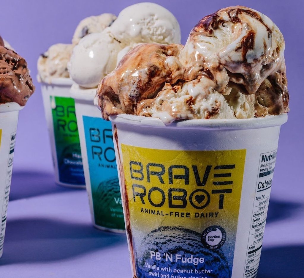 Ice cream made with Perfect Day's animal-free dairy protein from Brave Robot