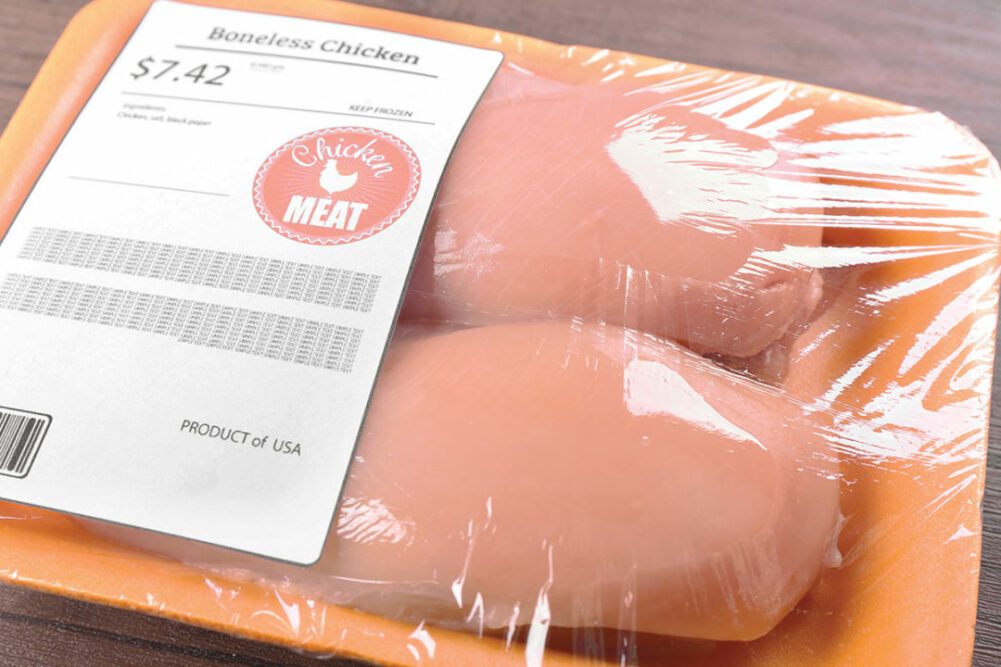 Packaged chicken