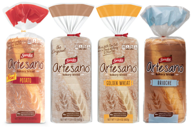 Sara Lee Artesano bread varieties