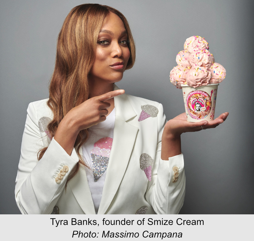 Tyra Banks and Smize Cream