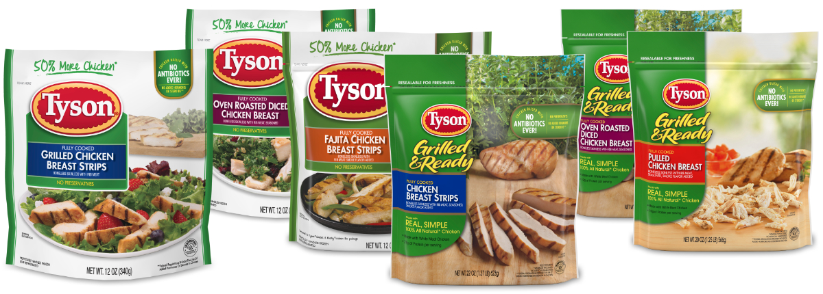 Tyson grilled chicken recalled products