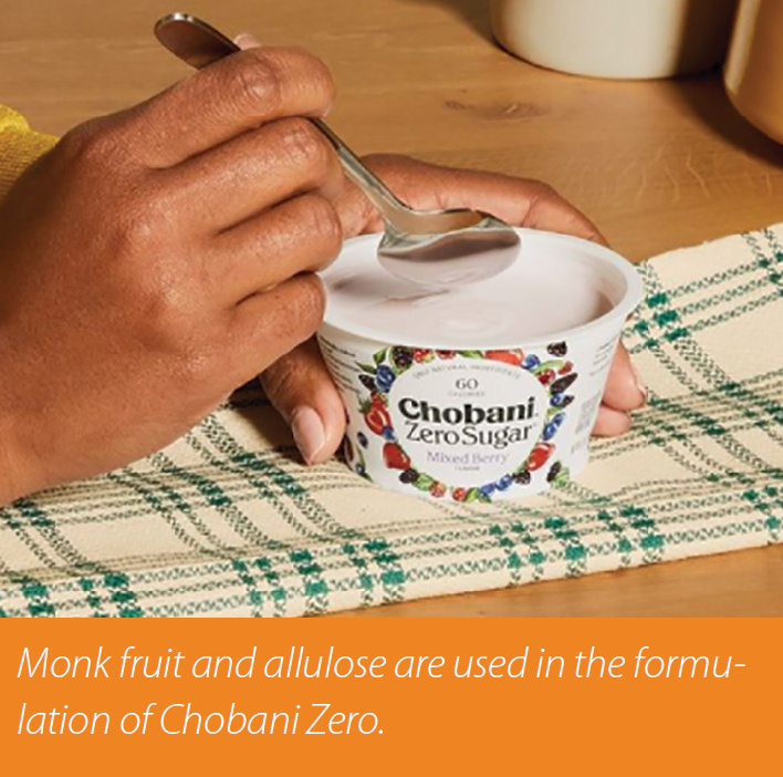 Chobani yogurt sweetened with monk fruit