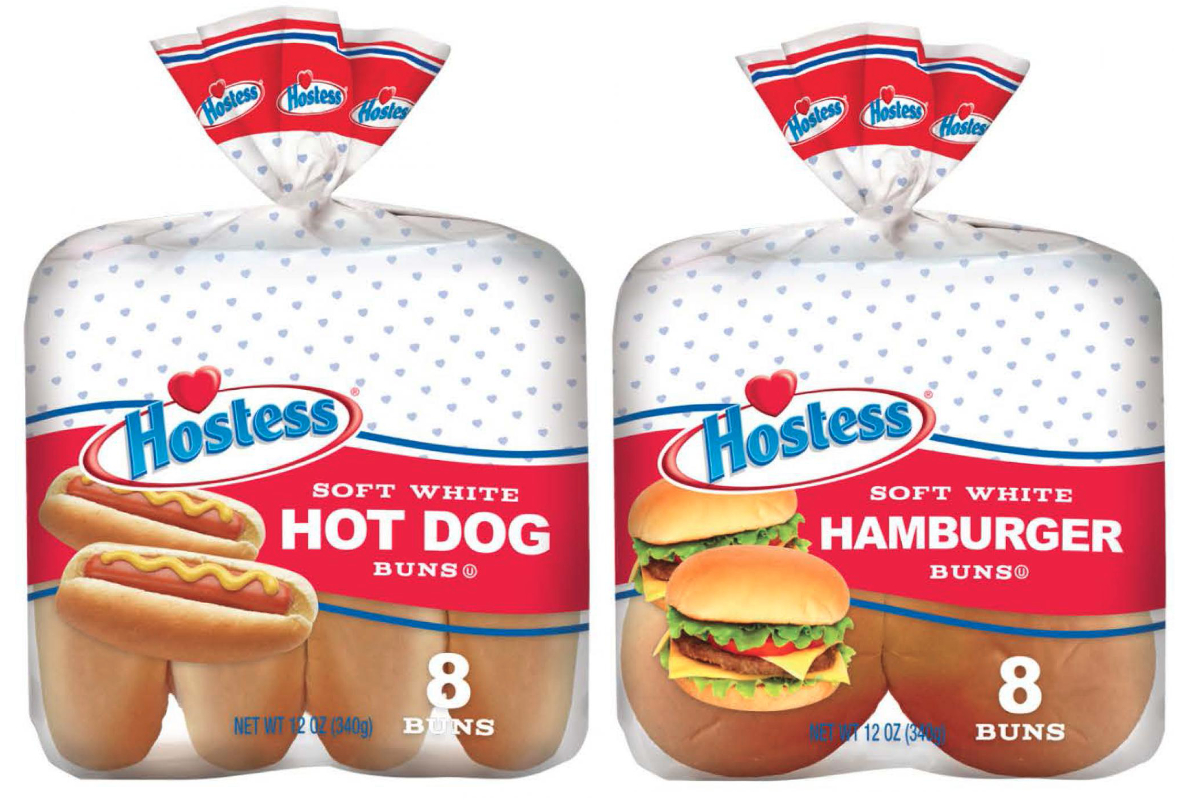 Hostess hamburger and hot dog buns