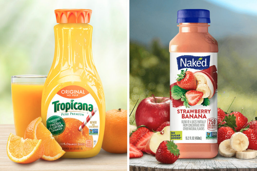 Tropicana and Naked juice