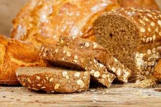 Whole-grain, high-fiber bread