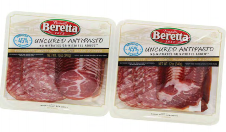 Packages of Beretta antipasto
