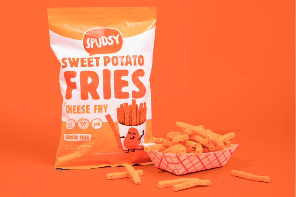 Spudsy sweet potatoe fries cheese fry