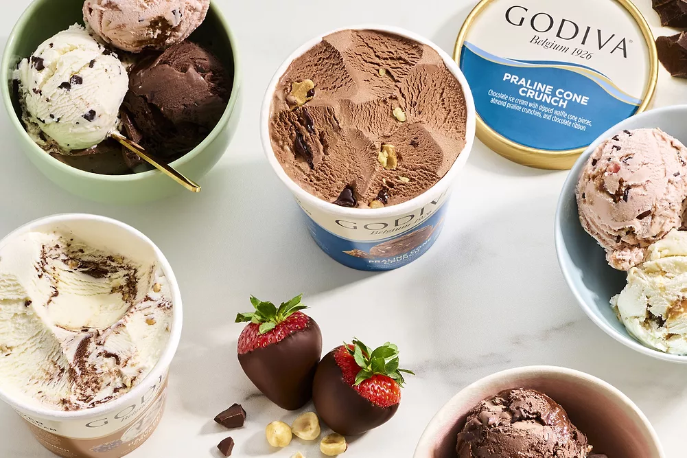 new Godiva ice cream pints