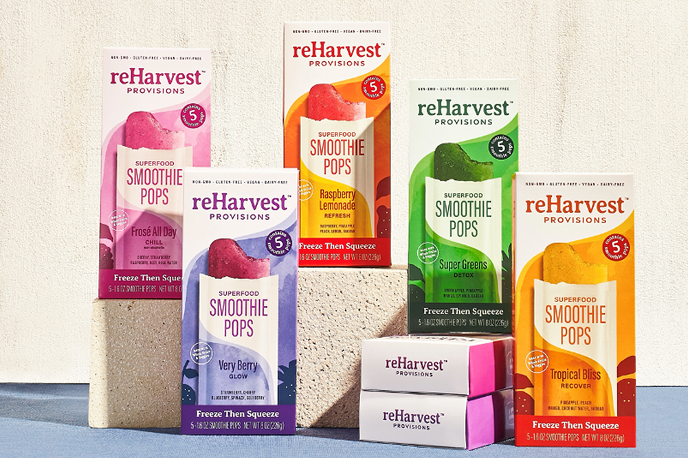 of single-serve smoothies formulated with rescued produce fromReHarvest Provisions