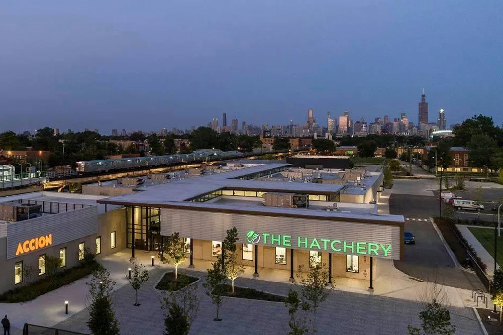 exterior of The Hatchery Chicago facility