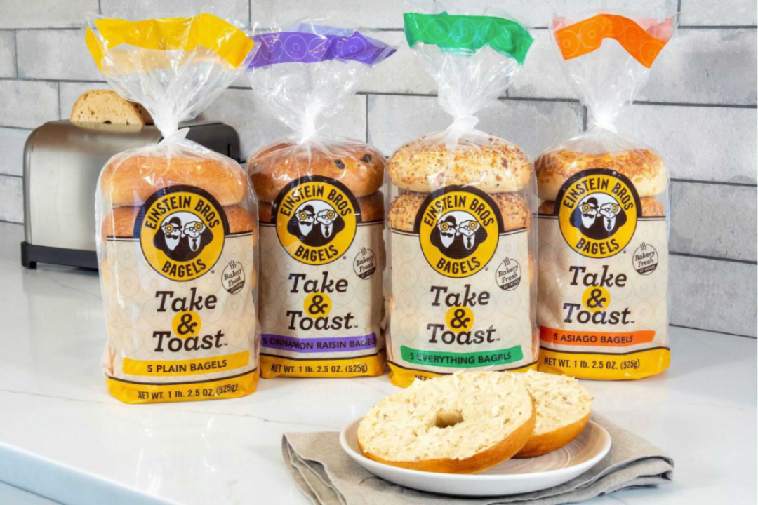 Einstein Bros. Bagels new "Take and Toast" packages.