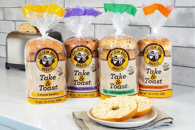 Einstein Bros. Bagels new "Take and Toast" packages.