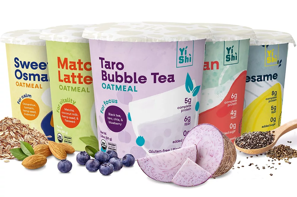 Five of Yishi Oatmeal cups