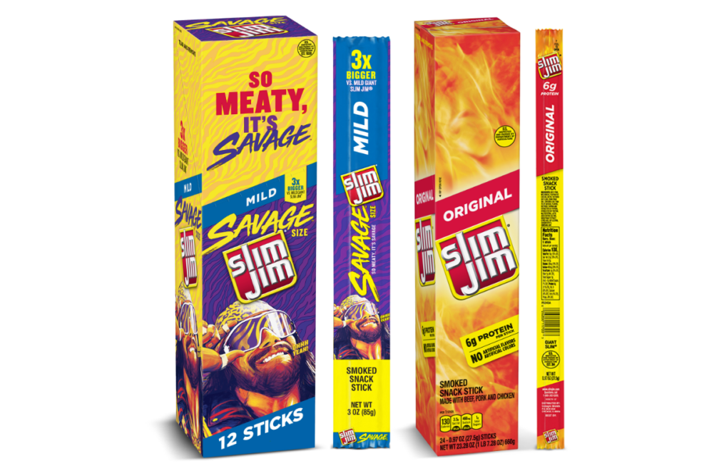 Two of Conagra Slim Jim's products