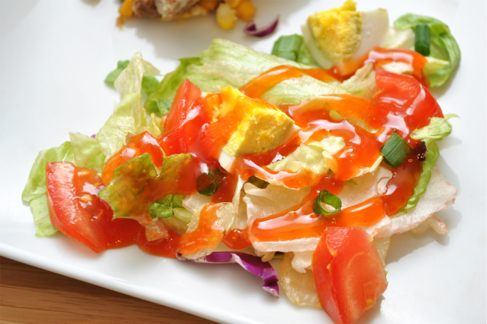 Salad with French dressing