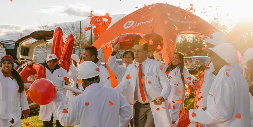 Employees of Lycored celebrating