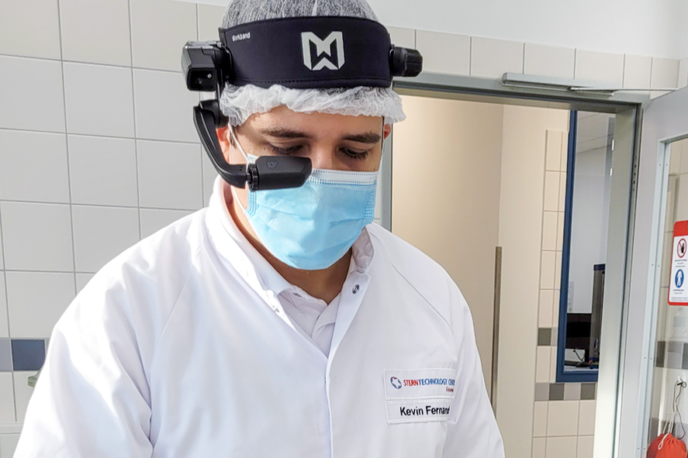 Muhlenchemie flour treatment specialist wearing MC Connect Glasses