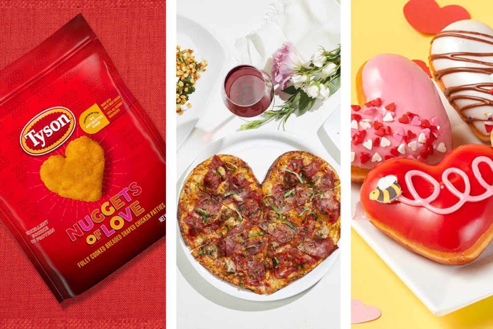 Valentine's Day heart-shaped food