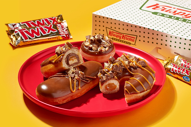 Krispy Kreme Twix doughnuts