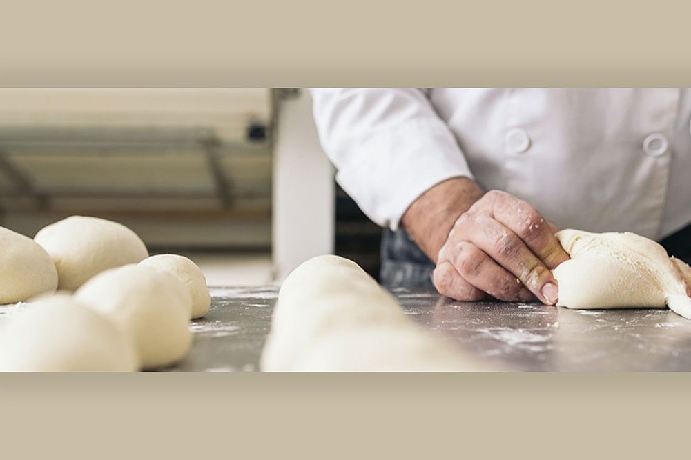 Person kneading dough