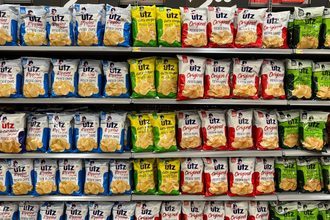 Utz Chips on a shelf