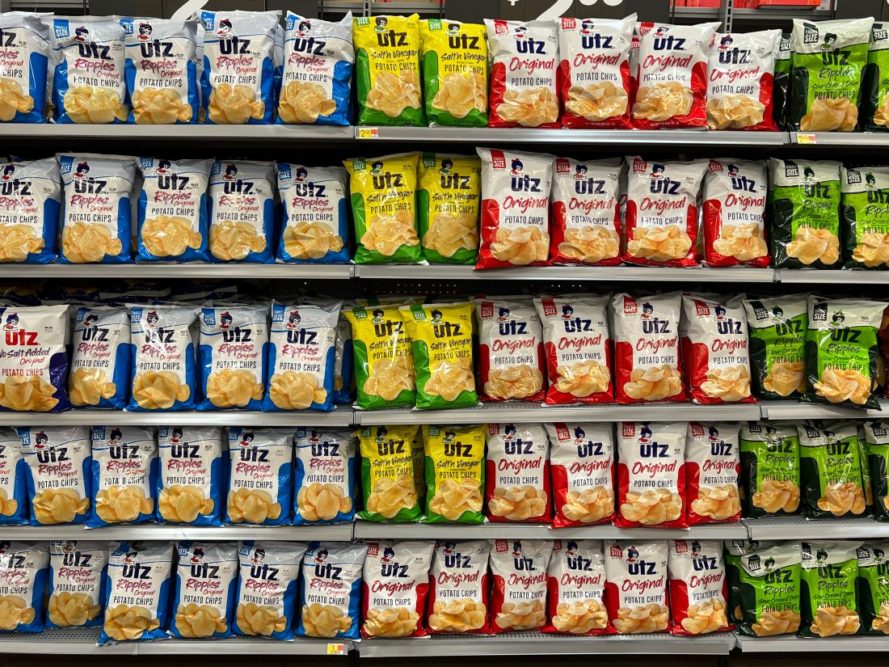Utz Chips on a shelf