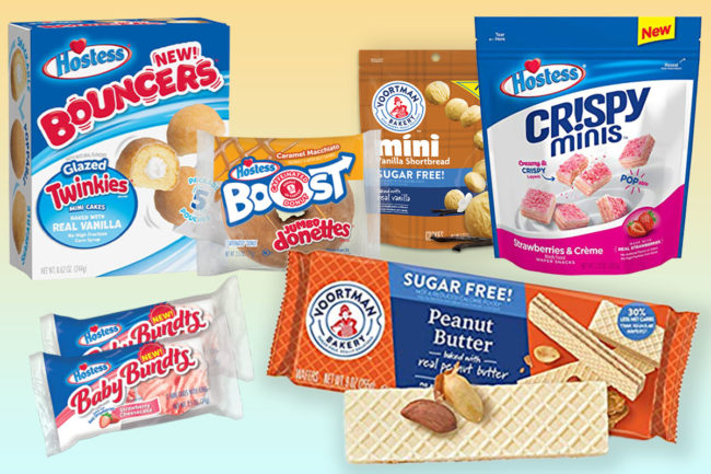 A collage of Hostess snacks