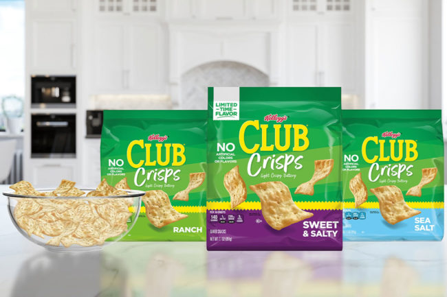 Club crisps sweet and salty flavors