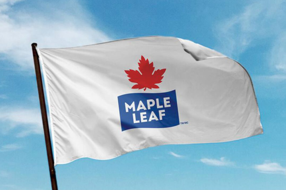 Maple Leaf logo on a flag