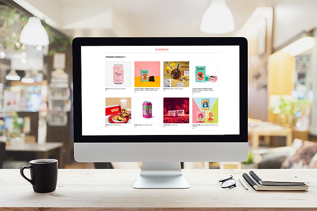 Computer open to Tastebase website