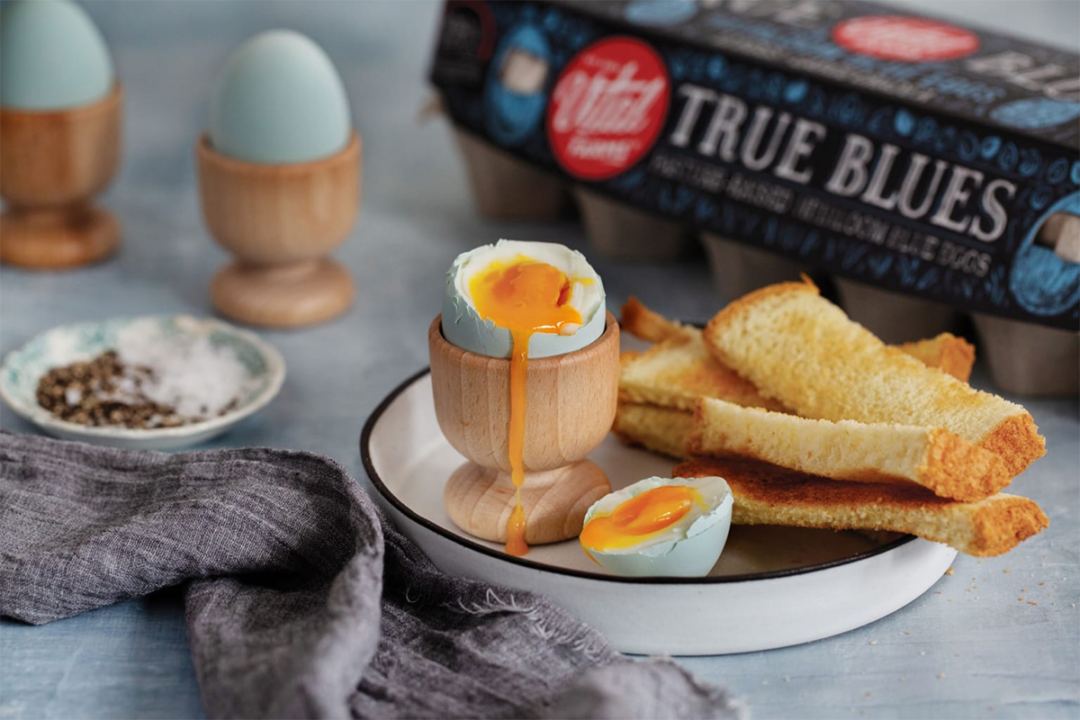 True Blue eggs used in a breakfast
