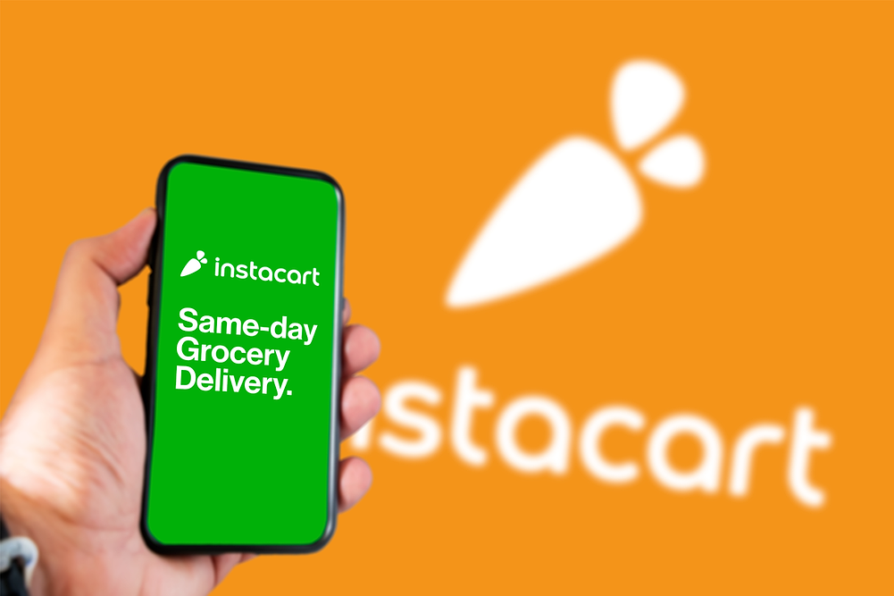 Instacart logo on a phone