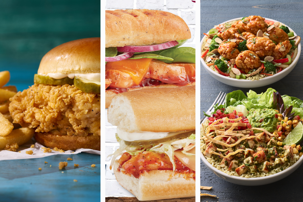 New chicken items from Applebee's, Blimpie, Cracker Barrel