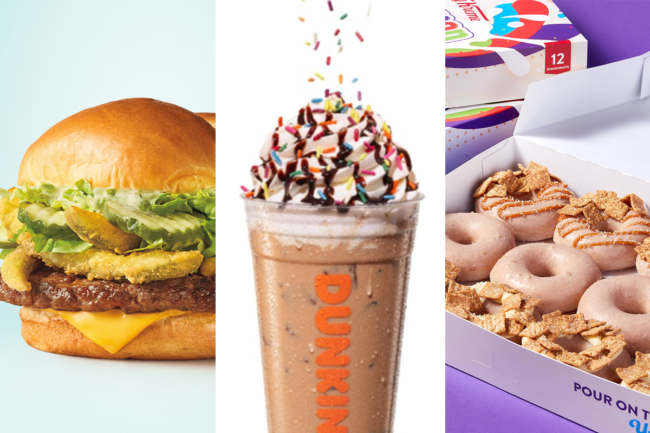 New menu items from Sonic Drive-In, Dunkin' and Krispy Kreme, Inc.
