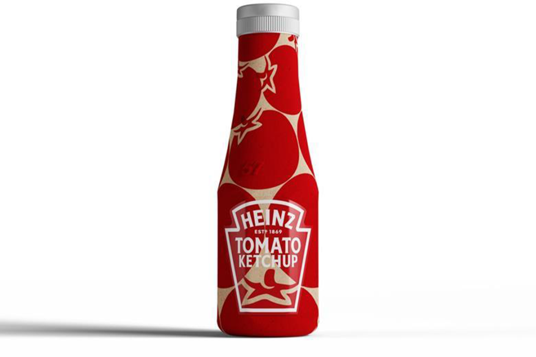 Heinz paper ketchup bottle