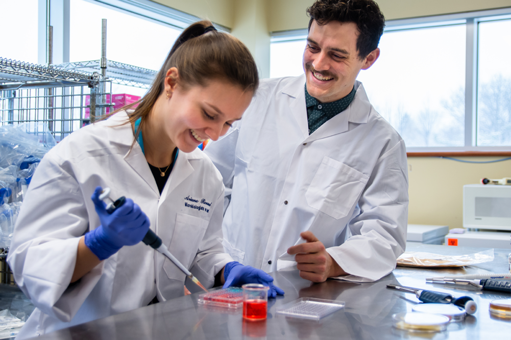 Scientists working in a lab