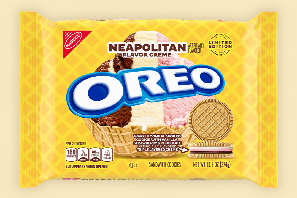 Oreo neapolitan flavor