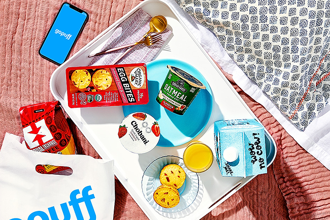 Snack foods delivered by GoPuff