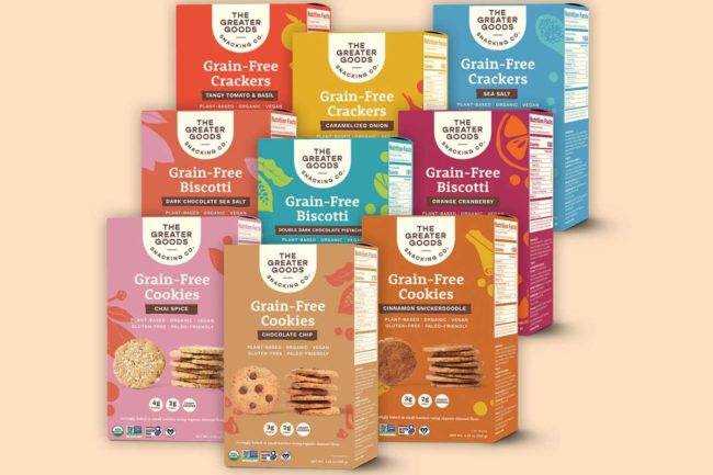 Greater Goods Snacking Co. products