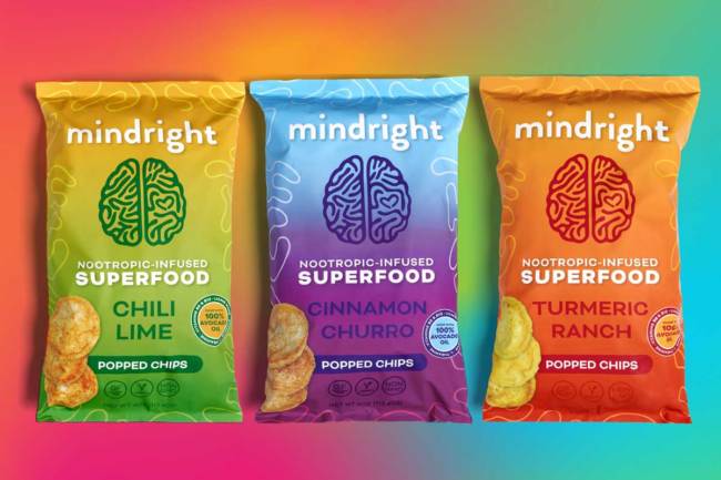 nootropic-infused popped chips from Mindright