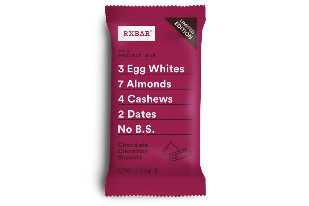 chocolate cinnamon brownie RXBar from Kellogg Co.