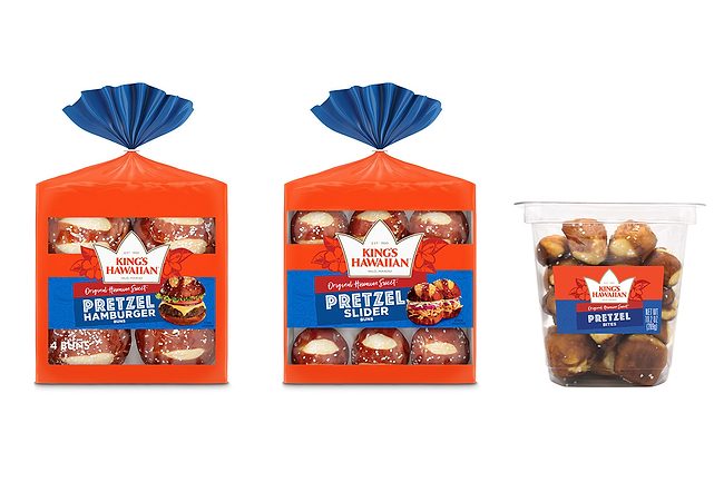 King's Hawaiian pretzel buns and bites