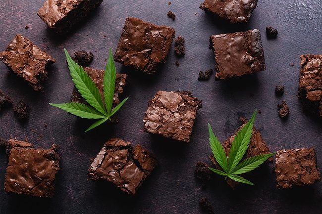 Brownies made with marajuana