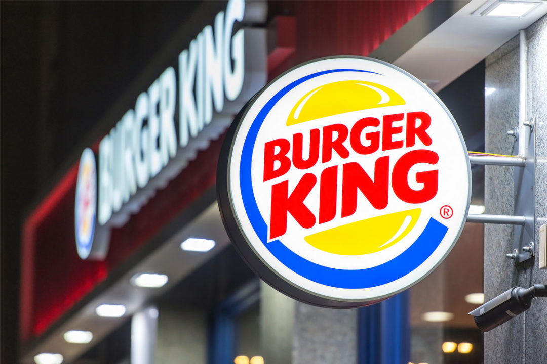 Burger King restaurant sign